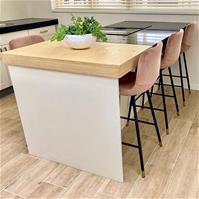 Sfeerfoto Barhocker Samt Mikky 65 - 78 cm rosa